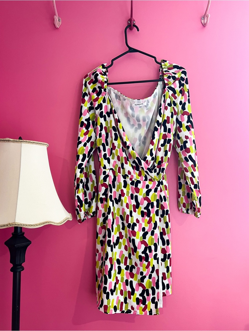 Glamorous Abstract Wrap Dress